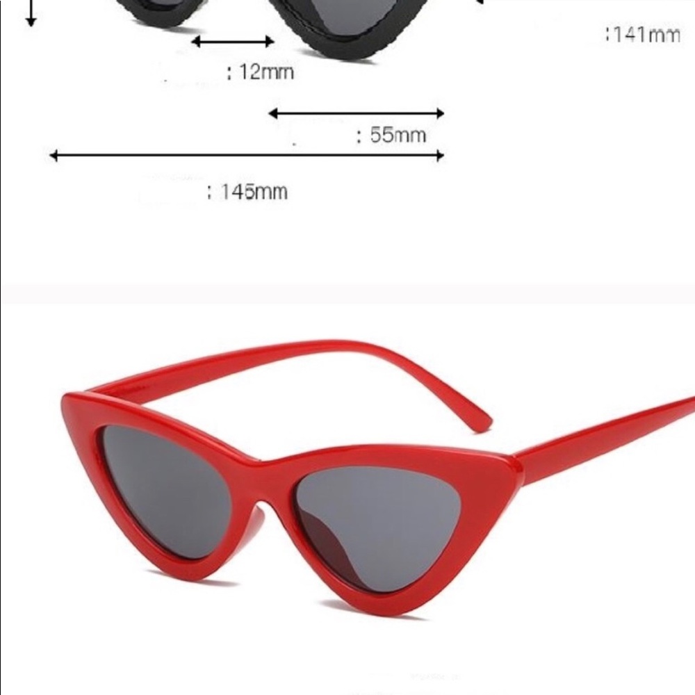 NWT Cat eye sunglasses ! Red , black or white